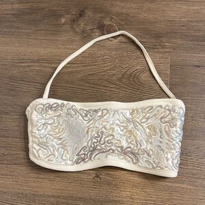 Sparkly sequin bikini top bandeau style